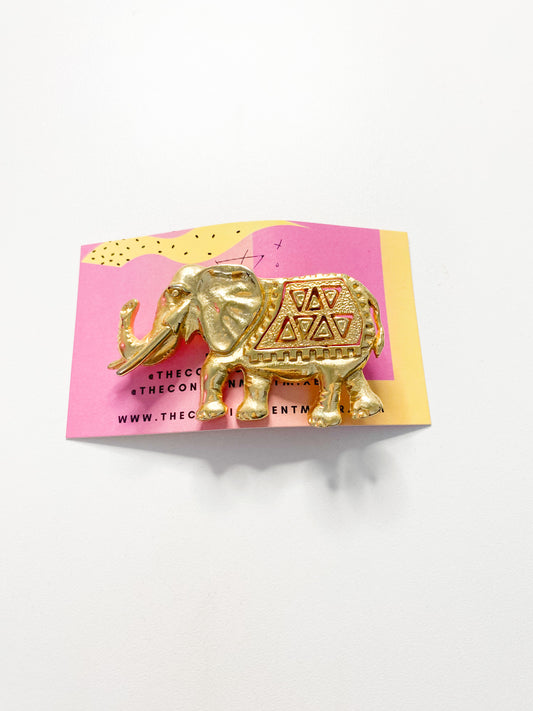 Riding Elephant Brooch