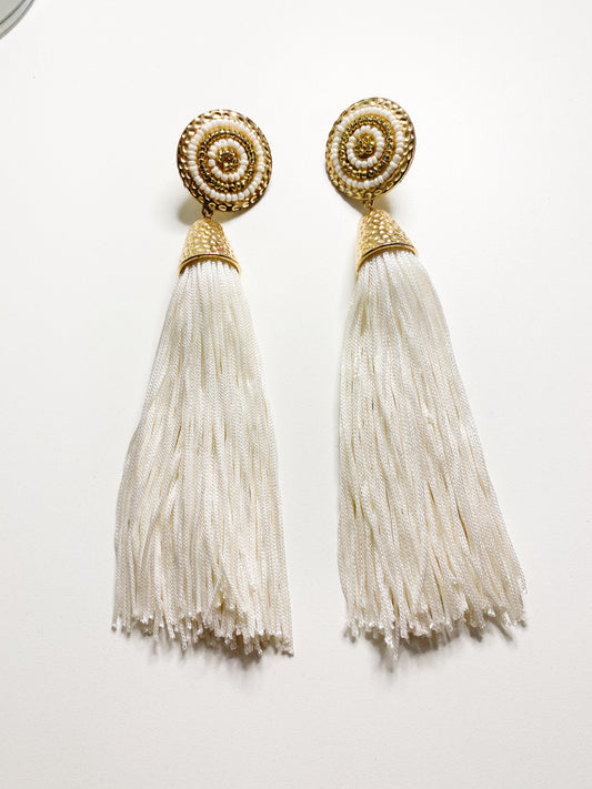 Snow Tassel Earrings