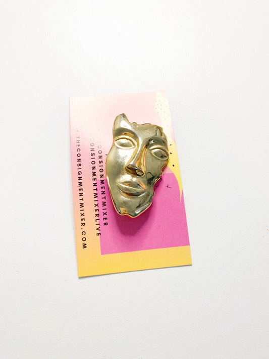 Face Me Brooch
