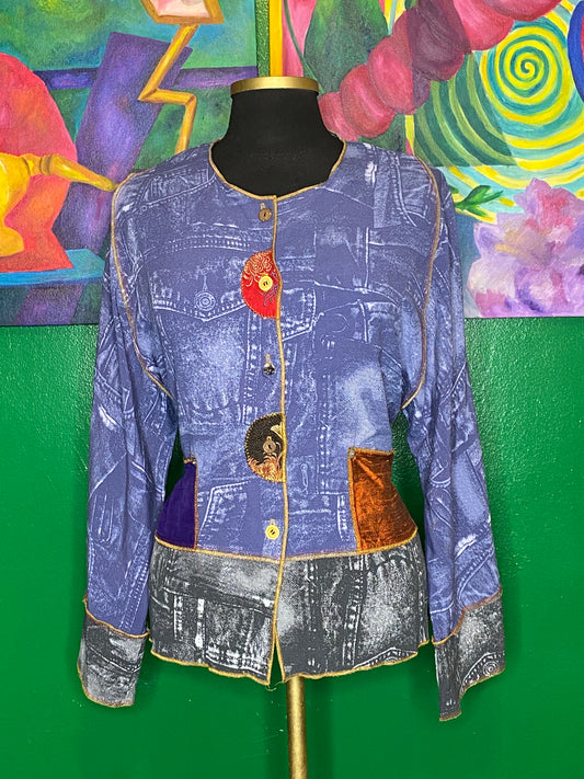 Denim Look Top