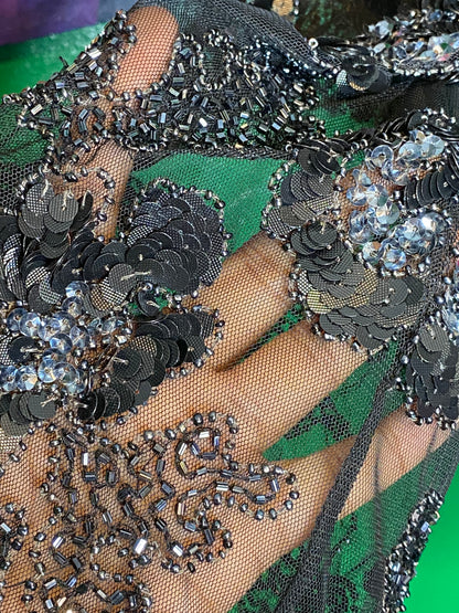 Sheer Sequin Crop Top