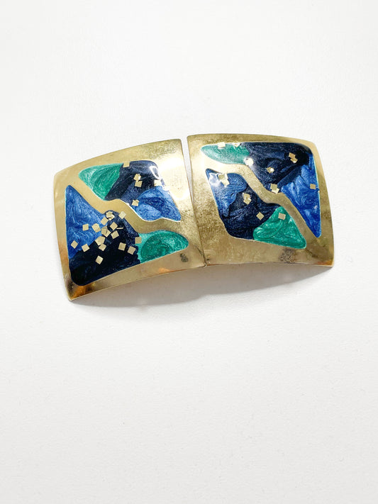 Blue Spotted Earrings