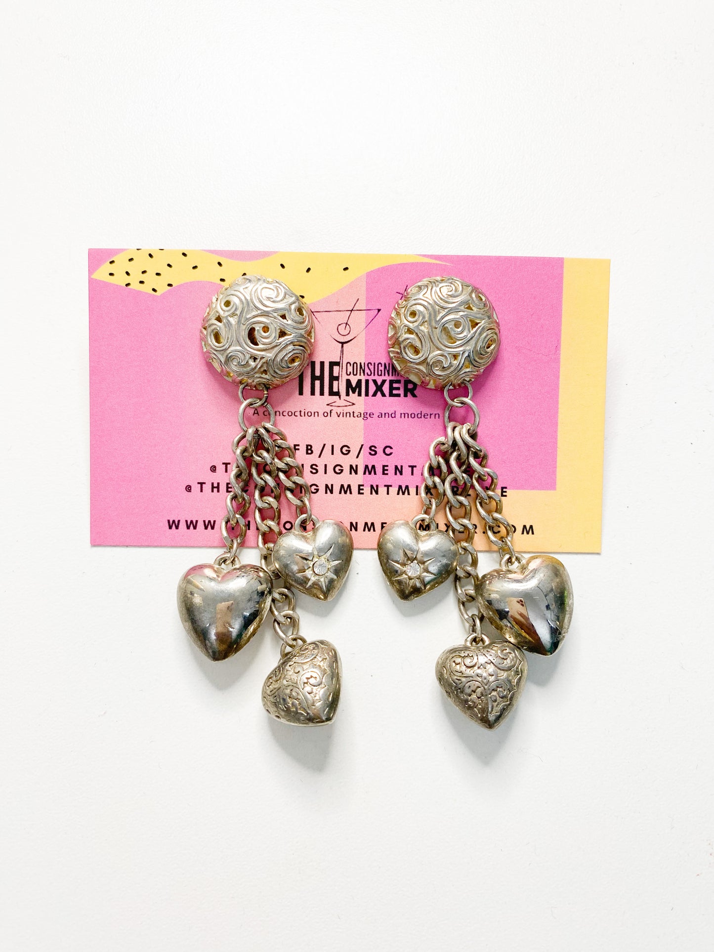 Hearts of Silver Earrings