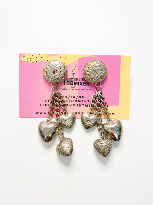 Hearts of Silver Earrings
