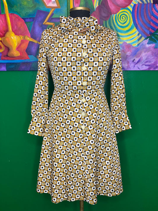 Neutral Maze Dress