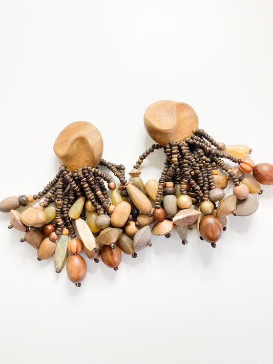Nude Beaded Earrings