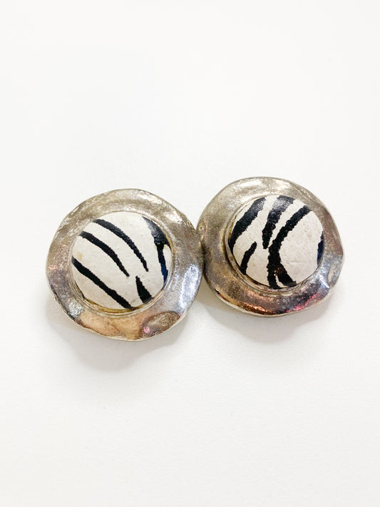 Zebra Time Earrings