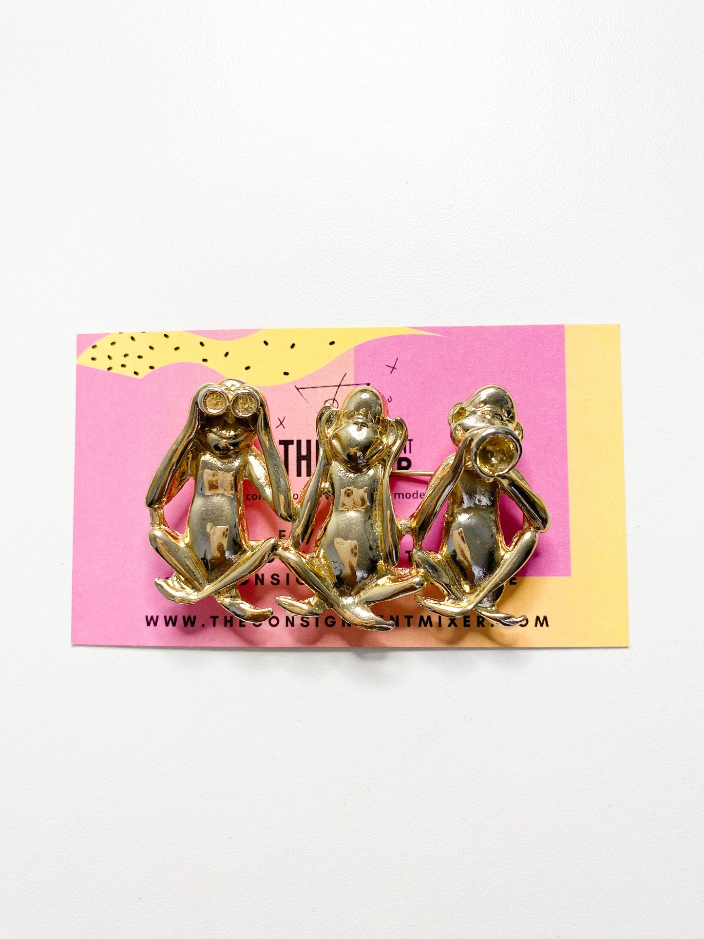 See Hear Speak Brooch