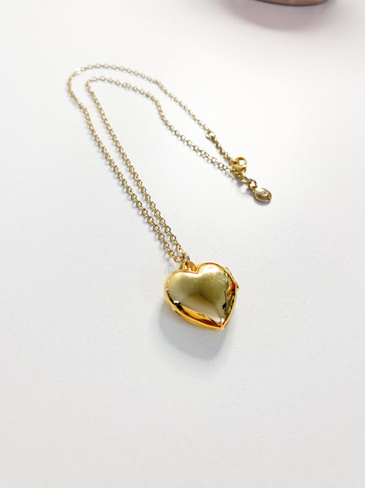 Heart of Gold Lockett Necklace