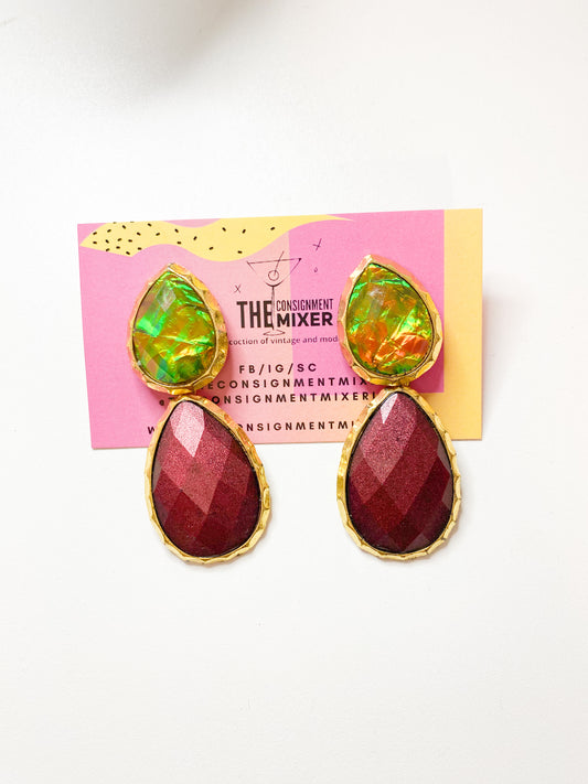 Mega Geode Drop Earrings