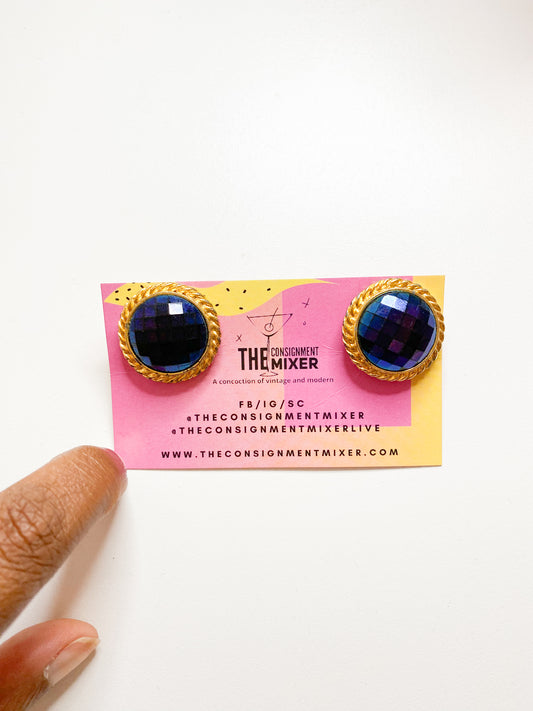 Iridescent Medallion Earrings