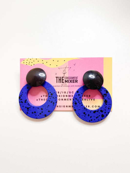 Speckled Doorknocker Earrings