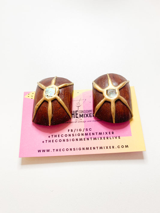 Geode Wooden Earrings