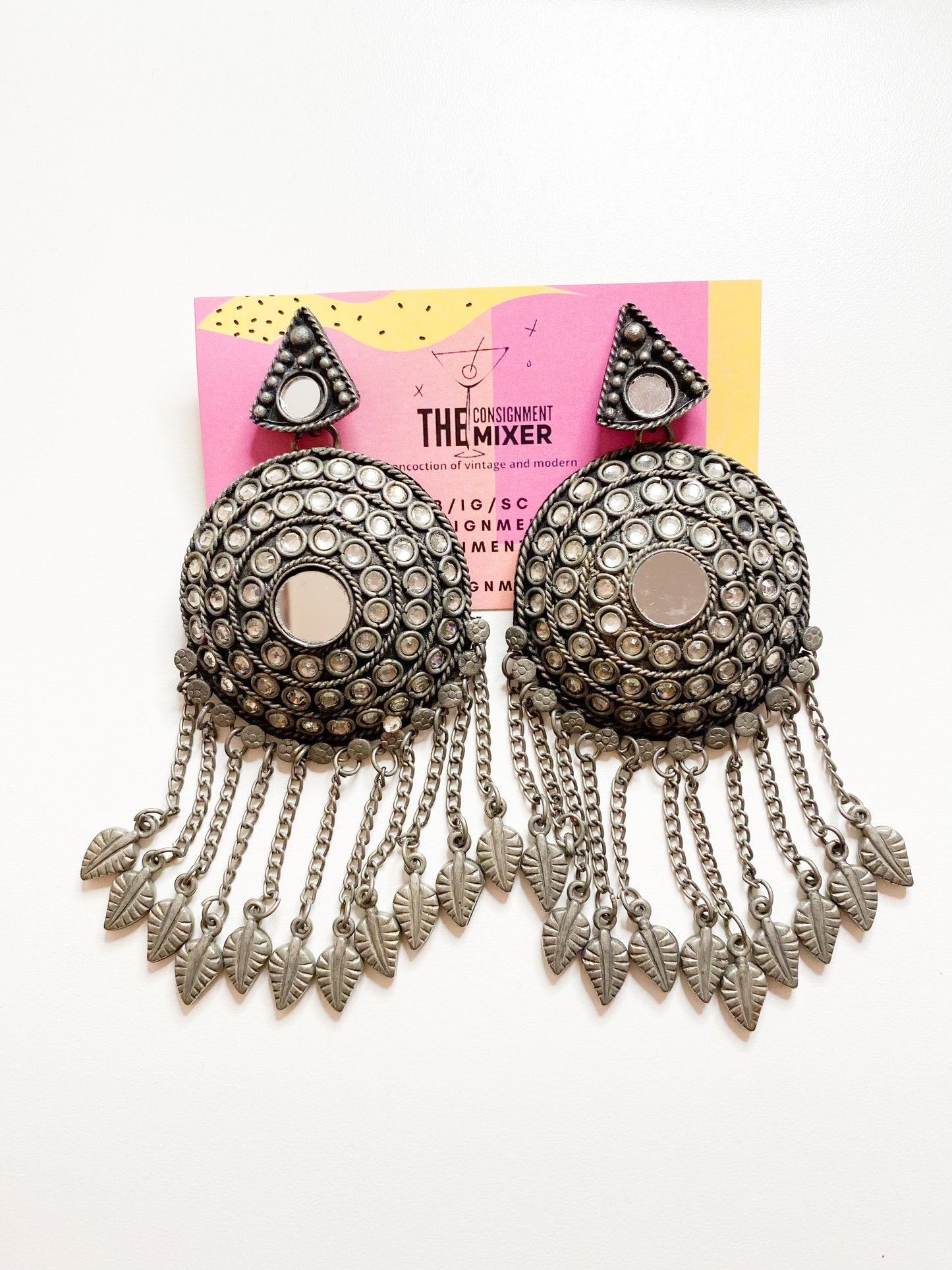 Mirrored Tassel Earrings