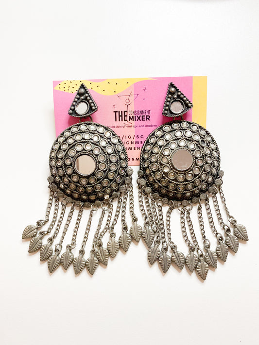Mirrored Tassel Earrings