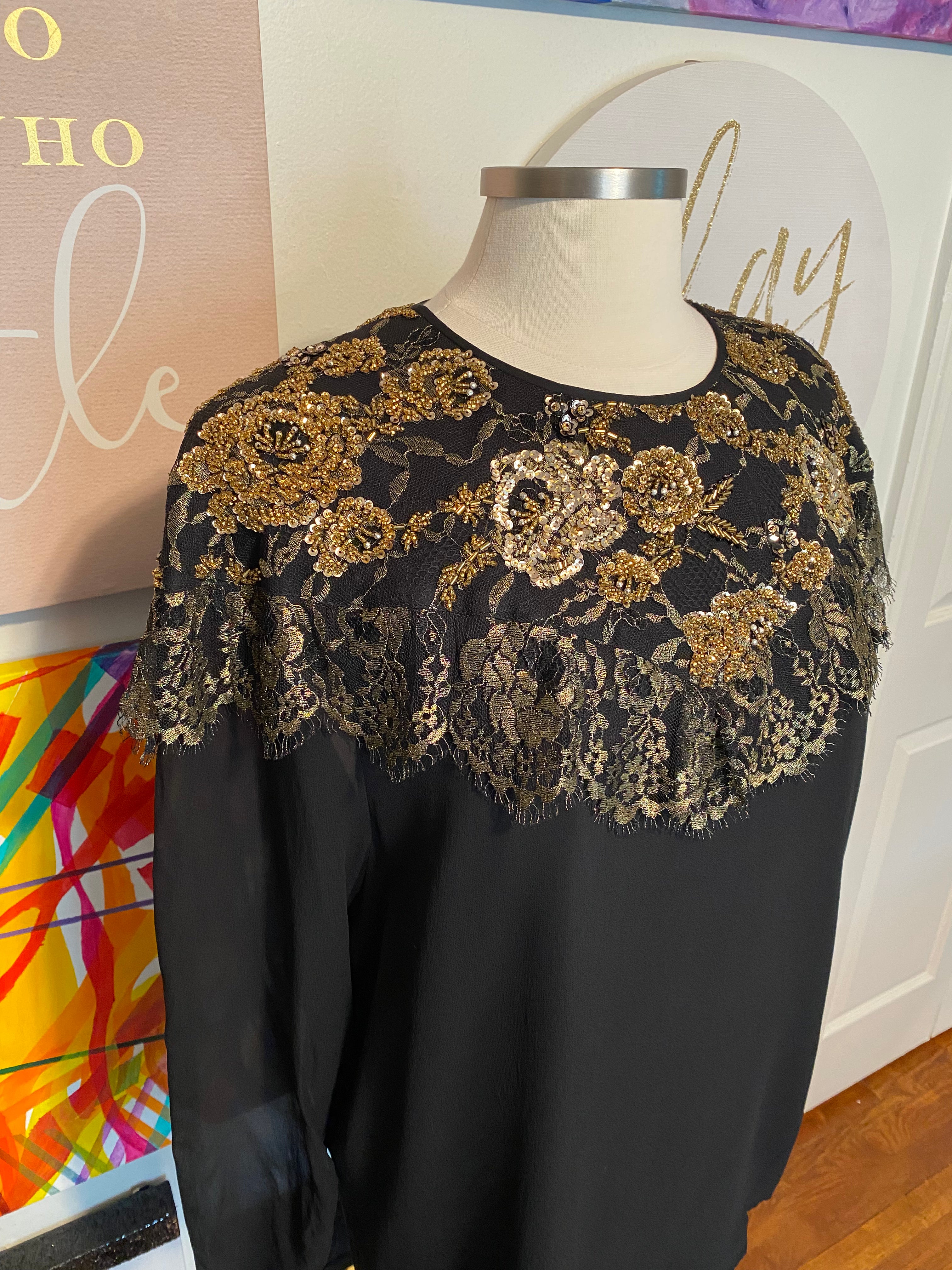 Lace Beaded Top